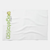 Je suis Végétarien Vertical Serviette de cuisine (Horizontal)