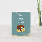 Je suis votre carte d'anniversaire de flan (Devant)