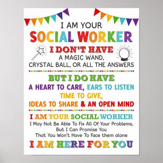 Je Suis Votre École Poster Des Travailleurs Sociau (Devant)