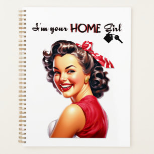 Je suis votre maison Fille Immobilier Rétro Girl A