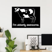 Je suis vraiment génial Poster de Vache drôle (Bureau à domicile)