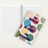 Je suis Worthy Spiral Carnet (À l'intérieur)