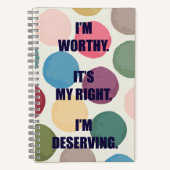 Je suis Worthy Spiral Carnet (Recto)