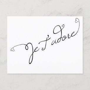 Je T' adore Briefkaart