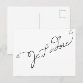 Je T' adore Briefkaart (Voorkant / Achterkant)