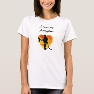 "Je T-shirt aime mon sapeur-pompier"