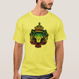 Je T-shirt de lion de Rasta de phi de livre par
