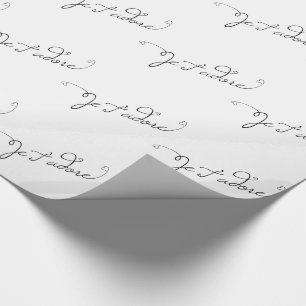 Je T'adore French voor ik je aanbid Cadeaupapier
