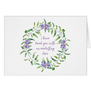 Je t'ai aimé Fleur violette Parakaleo carte de vœu