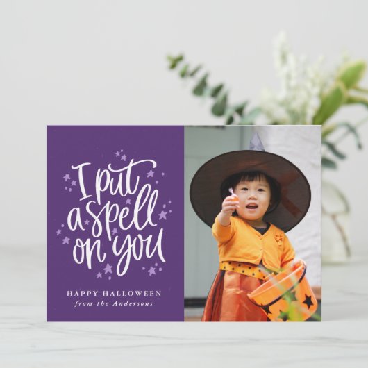 Je T'Ai Mis Un Spell Sur Un Carte photo D'Hallowee (Debout devant)