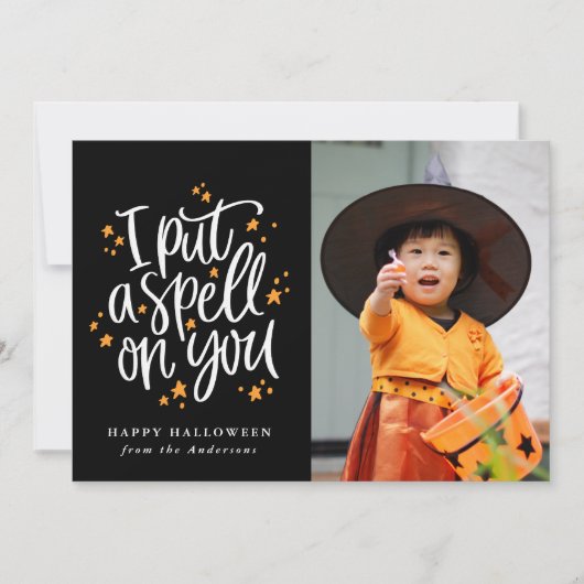 Je T'Ai Mis Un Spell Sur Un Carte photo D'Hallowee (Devant)