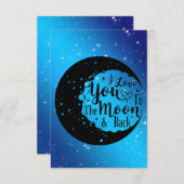 Je T'Aime À La Carte Lune Et Dos (Devant / Derrière)