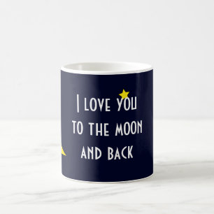 JE T'AIME à la LUNE ET au cadeau ARRIÈRE de tasse