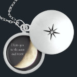 Je t'aime à la lune et au collier/au pendentif<br><div class="desc">Beau collier avec une image de la lune que j'ai photographiée.</div>