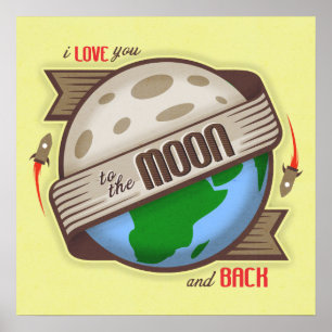 Je t'aime à la lune et au dos - affiche