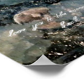 "Je t'aime à la lune et au dos" affiche semi-brill (Coin)