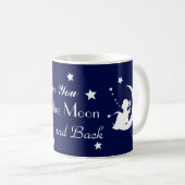Je t'aime à la lune et au dos - belle tasse ! (Devant droit)