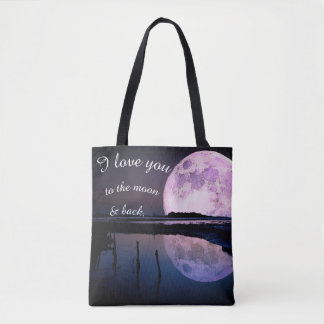 Je t'aime à la lune et au sac arrière