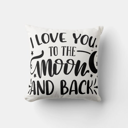 Je t'aime à la lune et le coussin arrière (Recto)