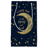 Je t'aime à la Lune et le sac cadeau dos (Devant)