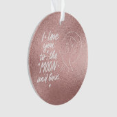 Je t'aime à la lune et l'or Rose arrière (devant)