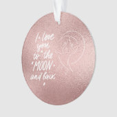 Je t'aime à la lune et l'or Rose arrière (devant)