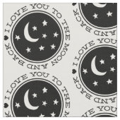 Je t'aime à la lune et tissu arrière (Fermer)