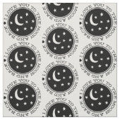 Je t'aime à la lune et tissu arrière (Échantillon)