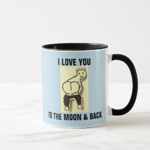 JE T'AIME À LA MOON & BACK BUTT GUY COFFEE MUG