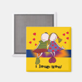 Je t'aime ! aimant (Recto/Verso)