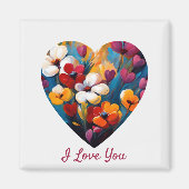 Je T'Aime Aimer Aimant Coeur Fleur (Devant)