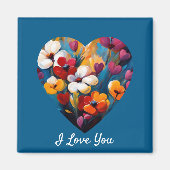 Je T'Aime Aimer Aimant Coeur Fleur (Devant)