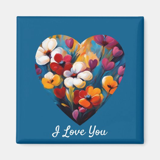 Je T'Aime Aimer Aimant Coeur Fleur (Devant)