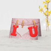 Je t'aime amour Saint-Valentin vintage carte (Fleur jaune)