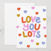 Je T'Aime Anniversaire Valentines Carte Plat Day (Devant / Derrière)