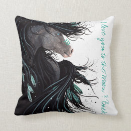 Je t'aime au coussin de lune et de dos par Bihrle