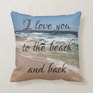 Je t'aime au coussin de plage et de dos