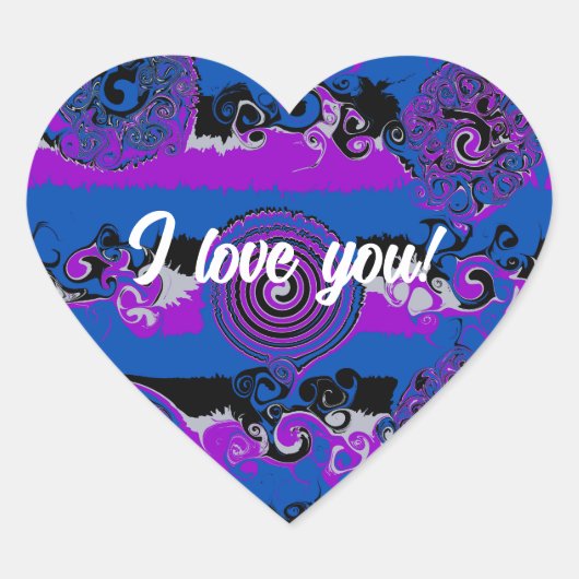 Je t'aime ! autocollant Abstrait (Devant)