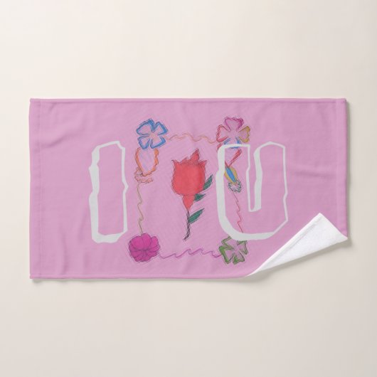 Je t'aime avec Compassion (Serviette à main)