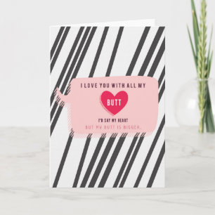 Je t'aime avec tout mon cul Carte de romance