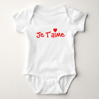 Je T'aime baby shirt - Gepersonaliseerd