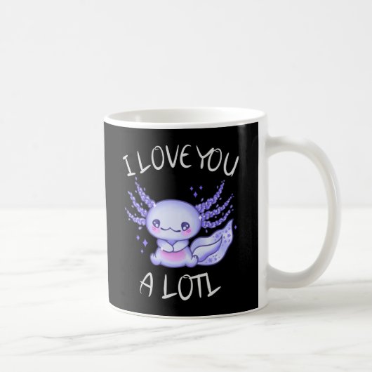 Je t'aime beaucoup Axolotl en amour Coffee Mug (Droite)