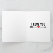 JE T'AIME BÉBÉ FILLE ROMANTIQUE CARTE DE SALUT (Intérieur)