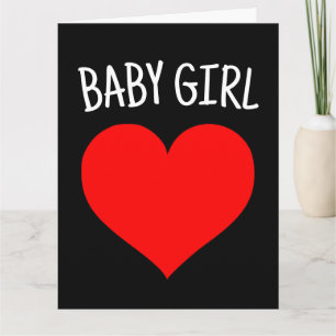 JE T'AIME BÉBÉ FILLE ROMANTIQUE CARTE DE SALUT