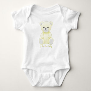 Je T'Aime Bébé Ours Jaune Soigneusement Jouet Body
