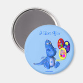 Je t'aime Bleu Dragon Ballons Magnet (Recto/Verso)