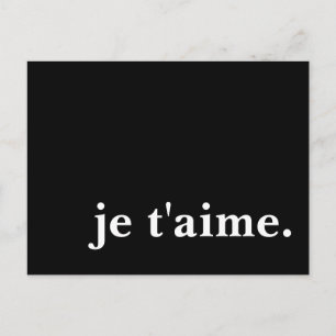 je t'aime. briefkaart