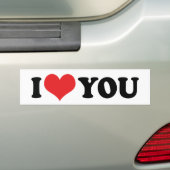 Je T'Aime Bumper Sticker (En voiture)