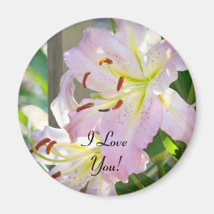 Je t'aime ! cadeaux aimant Fleurs Rose Lily Floral