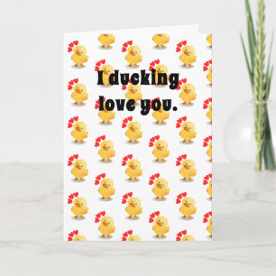 Je t'aime Canard Carte de la Saint-Valentin